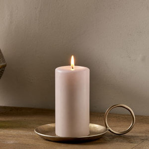 Nkuku Dimali Metal Candle Holder with Handle